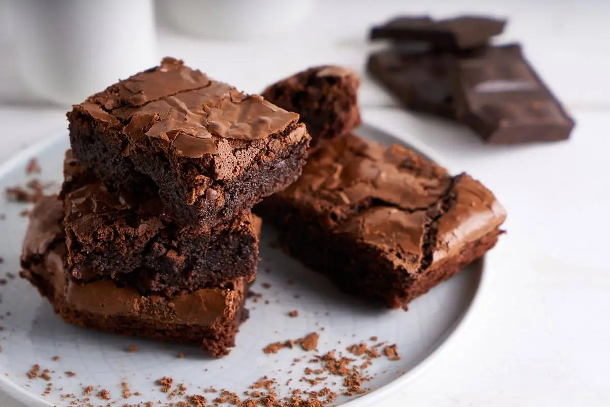 Fudge Brownies with Chocolate Ganache